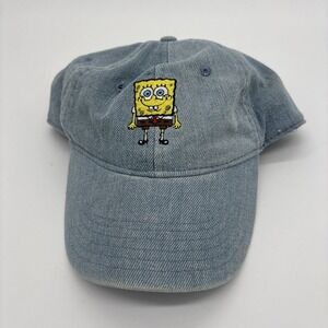 SPONGEBOB SQUARE PANTS‎ hat licensed blue adjustable cap Nickelodeon 100% cotton